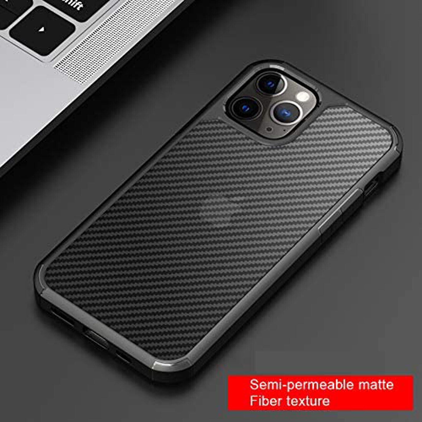 For Iphone 16 15 14 13 12 11 Pro Max Carbon Fiber Pattern Anti-Drop Matte Case