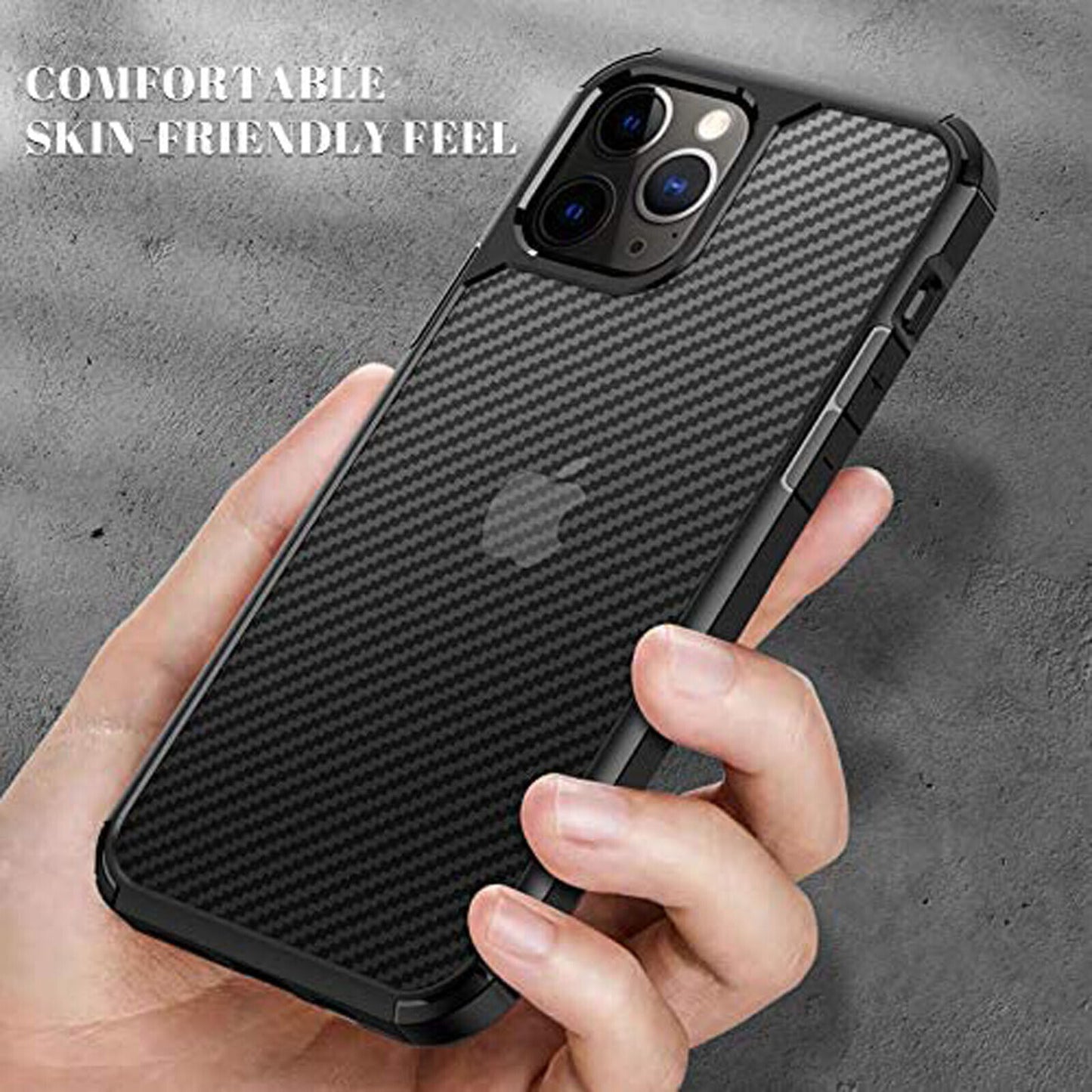 For Iphone 16 15 14 13 12 11 Pro Max Carbon Fiber Pattern Anti-Drop Matte Case