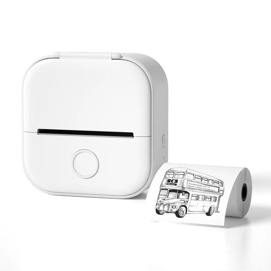 Mini Thermal Label Printer Portable Mini Label Printer Photo Thermal Adhesive Labels Printers Maker Inkless Bluetooth